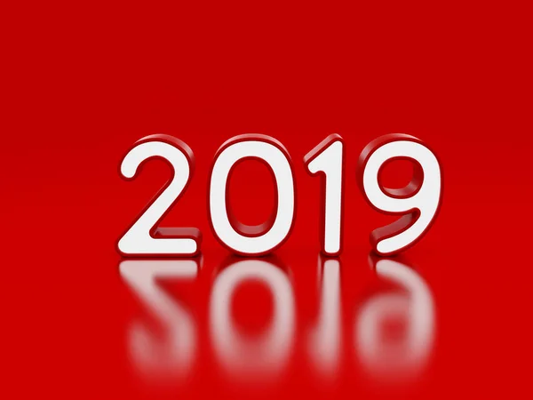 New Year 2019 Creative Design Concept Rendered Image — Stock Photo, Image