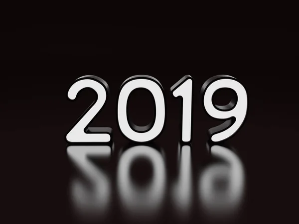 Año Nuevo 2019 Concepto Diseño Creativo Imagen Renderizada —  Fotos de Stock