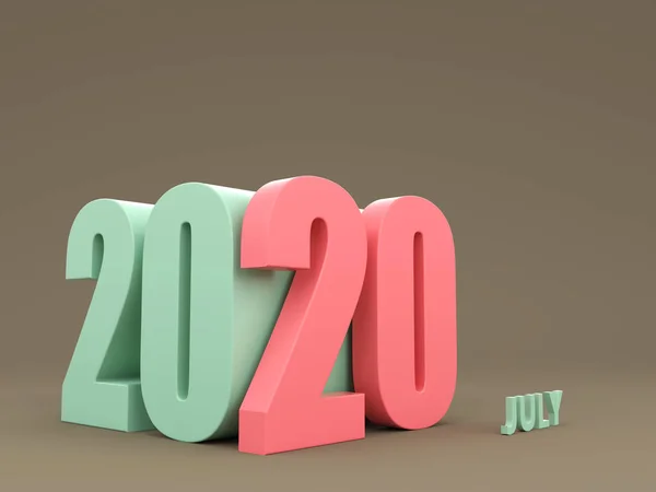 Новий Рік 2020 Концепція Креативного Дизайну Рендеринг Зображення — стокове фото