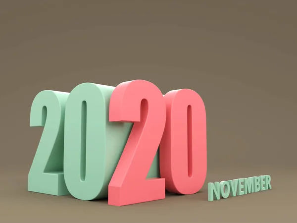 Nuovo Anno 2020 Creative Design Concept Immagine Resa — Foto Stock