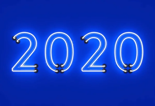Yeni yıl 2020 yaratıcı tasarım konsepti - 3d görüntü