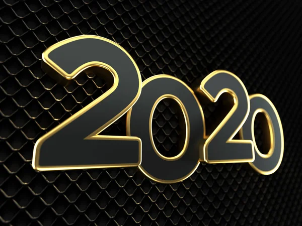 Nieuwjaar 2020 Creative Design Concept Gerenderde Afbeelding — Stockfoto