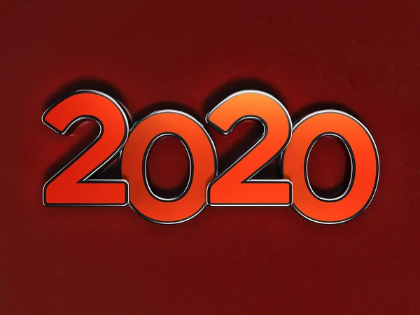 Nieuwjaar 2020 Creative Design Concept Gerenderde Afbeelding — Stockfoto