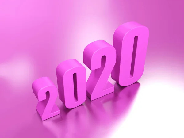 Nouvel 2020 Concept Conception Créative Image Rendu — Photo