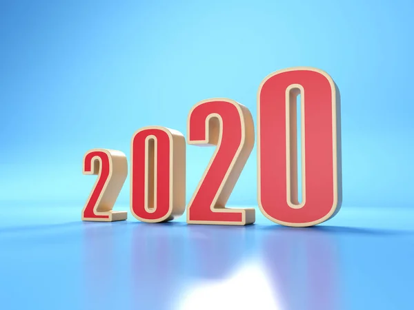 新的一年2020创意设计理念 呈现形象 — 图库照片