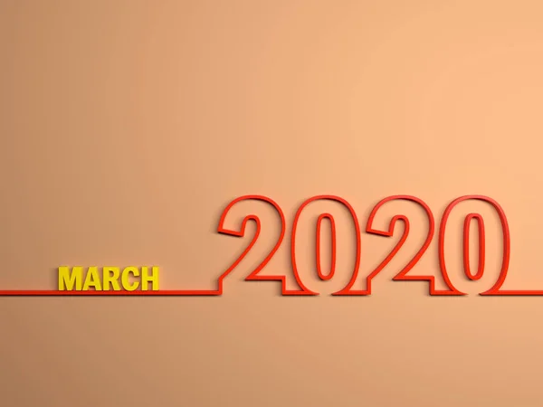 New Year 2020 Creative Design Concept Rendered Image — Stock Photo, Image