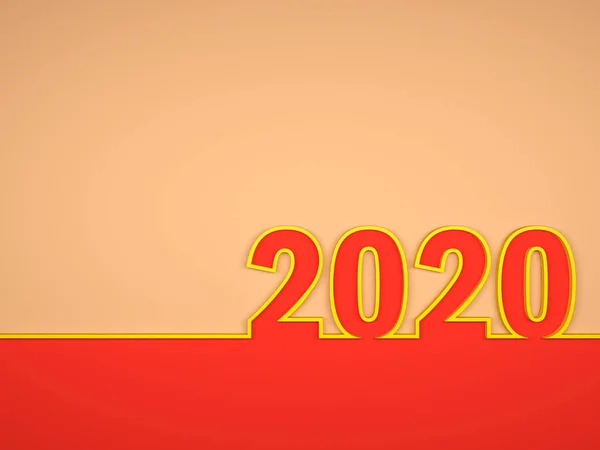 Nouvel 2020 Concept Conception Créative Image Rendu — Photo