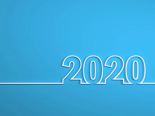 New Year 2020 Creative Design Concept Rendered Image — Stock Photo, Image