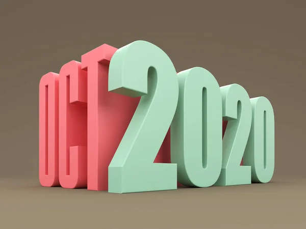 Nieuwjaar 2020 Creative Design Concept Gerenderde Afbeelding — Stockfoto