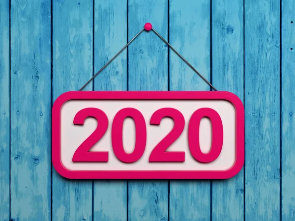 Ano Novo 2020 Conceito Design Criativo Imagem Renderizada — Fotografia de Stock