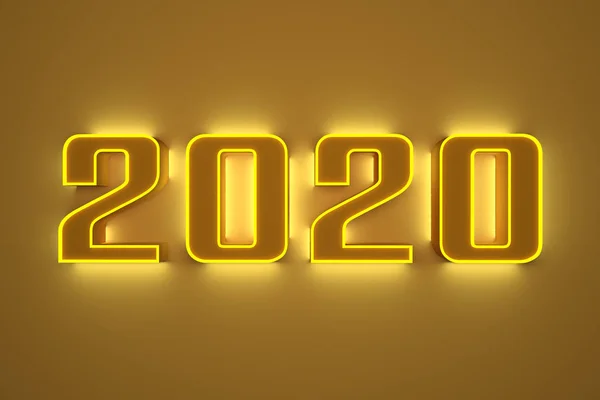 新的一年2020创意设计理念 呈现形象 — 图库照片