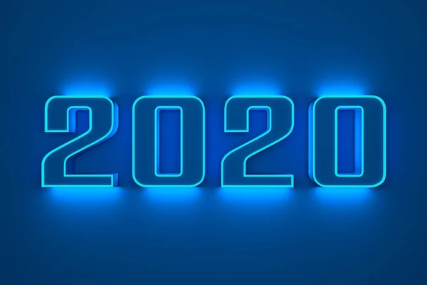 Konsept Kreativ Utforming Nyttår 2020 Gjengitt Bilde – stockfoto