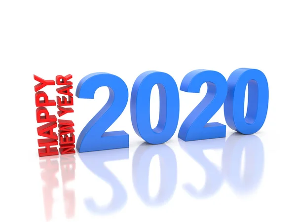 Nieuwjaar 2020 Creative Design Concept Gerenderde Afbeelding — Stockfoto