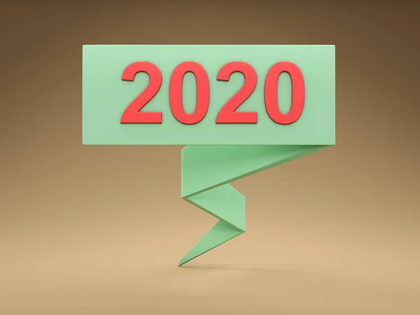 Nouvel 2020 Concept Conception Créative Image Rendu — Photo