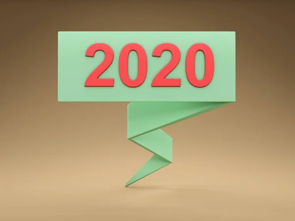 Ano Novo 2020 Conceito Design Criativo Imagem Renderizada — Fotografia de Stock