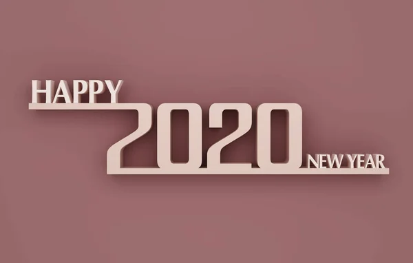 新的一年2020创意设计理念 呈现形象 — 图库照片