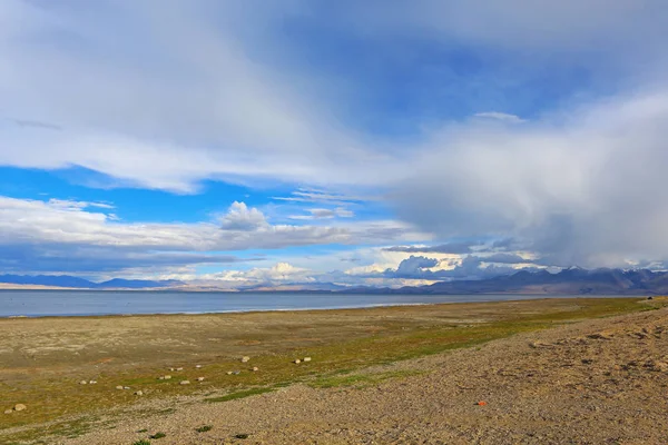 Překrásné Svaté Manasarovské Jezero Hora Kailash — Stock fotografie