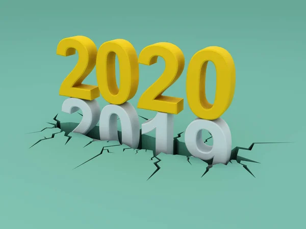 Konsep Tahun Baru 2020 Gambar Berubah — Stok Foto