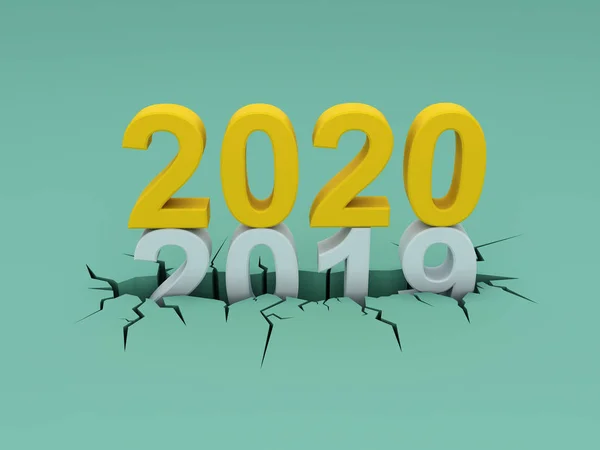 Konsep Tahun Baru 2020 Gambar Berubah — Stok Foto