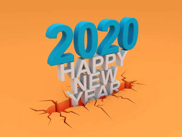 Nieuwjaar 2020 Concept Gerenderde Afbeelding — Stockfoto