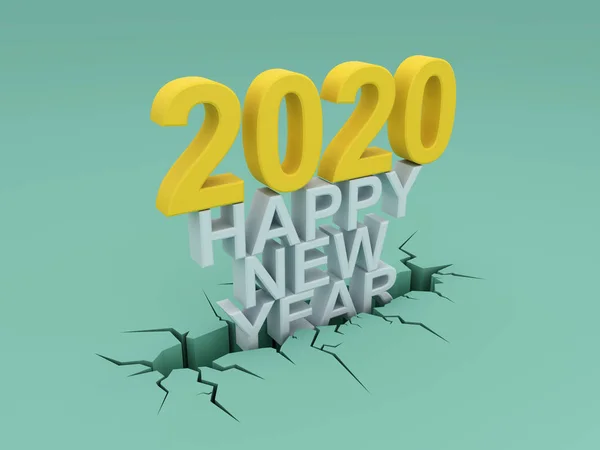 Nieuwjaar 2020 Concept Gerenderde Afbeelding — Stockfoto