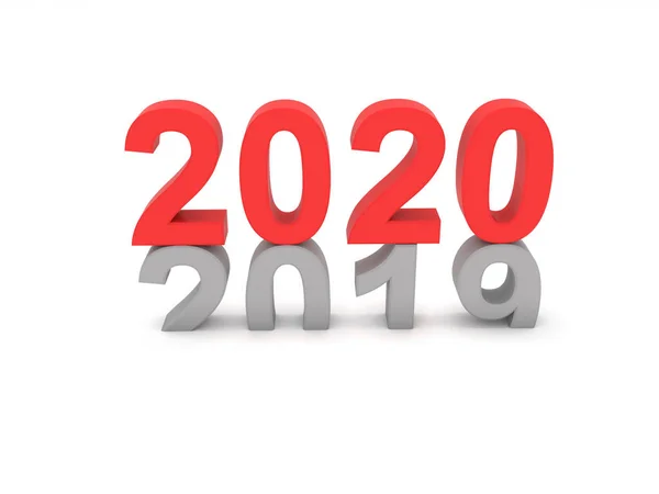 Новий Рік 2020 Концепція Креативного Дизайну Рендеринг Зображення — стокове фото