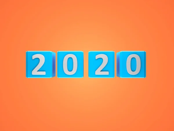 Nuovo Anno 2020 Creative Design Concept Immagine Resa — Foto Stock