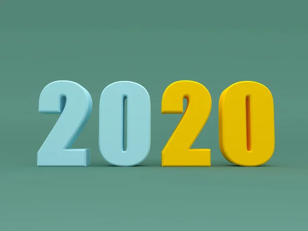 新的一年2020创意设计理念 呈现形象 — 图库照片