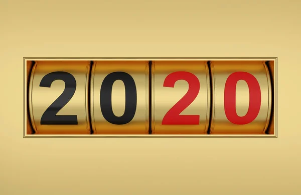 Νέο Έτος 2020 Την Έννοια Του Καζίνο Απόδοση Εικόνας — Φωτογραφία Αρχείου