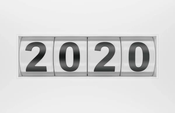 Ano Novo 2020 Com Conceito Cassino Imagem Renderizada — Fotografia de Stock