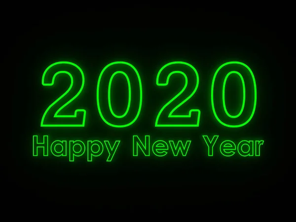 Nový Rok 2020 Kreativní Design Concept Vykresleného Obrazu — Stock fotografie
