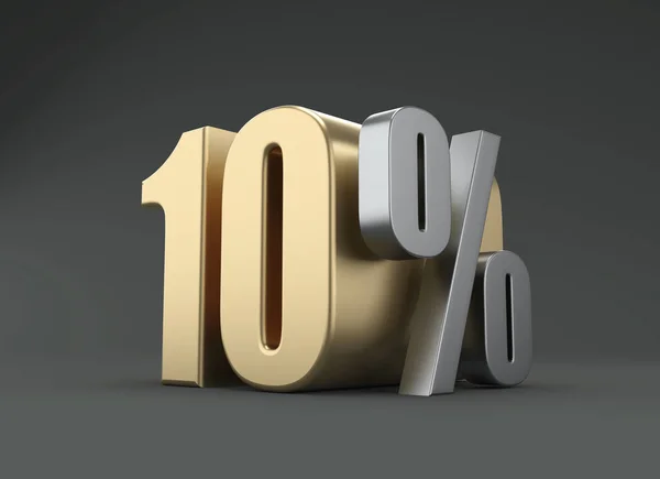 Ten Percent Rendered Image — Stock Photo, Image