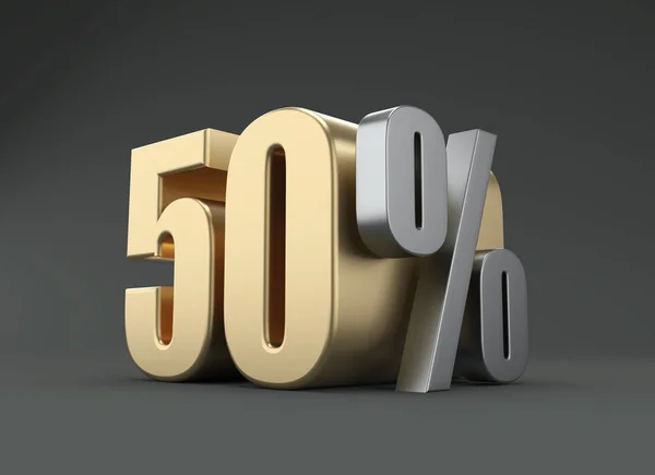 Fifty Percent Rendering Image — Stock Photo, Image