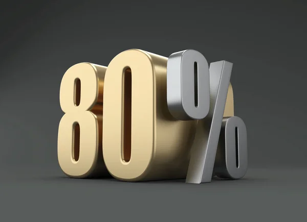 Eighty Percent Rendering Image — Stock Photo, Image