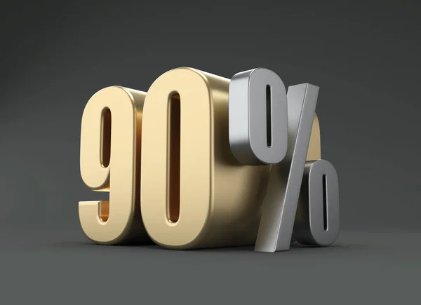 Ninety Percent Rendering Image — Stock Photo, Image