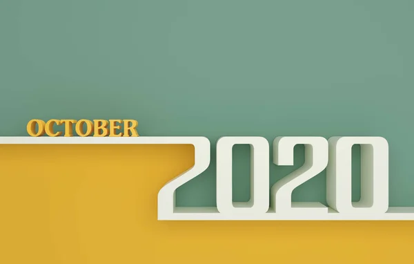 New Year 2020 Creative Design Concept Rendered Image — Stock Photo, Image