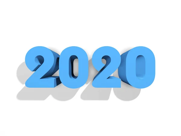 New Year 2020 Creative Design Concept Rendered Image — Stock Photo, Image