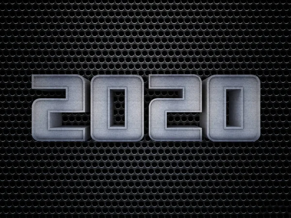 Año Nuevo 2020 Concepto Diseño Creativo Imagen Renderizada — Foto de Stock