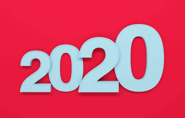 New Year 2020 Creative Design Concept Rendered Image — Stock Photo, Image