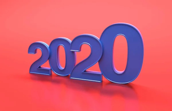 Ano Novo 2020 Conceito Design Criativo Imagem Renderizada — Fotografia de Stock