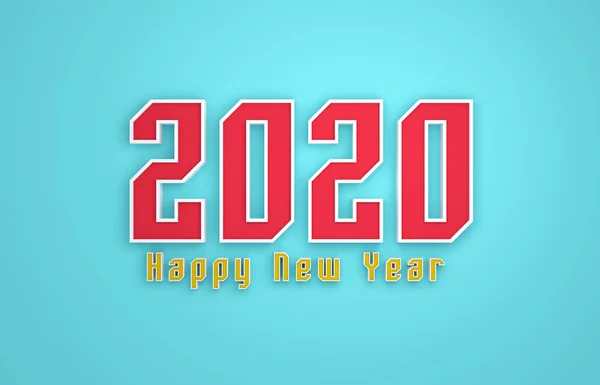 Neues Jahr 2020 Kreatives Gestaltungskonzept Gerendertes Bild — Stockfoto