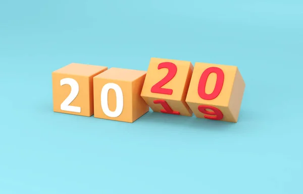 2020 Kreatív Koncepció Renderelt Kép — Stock Fotó