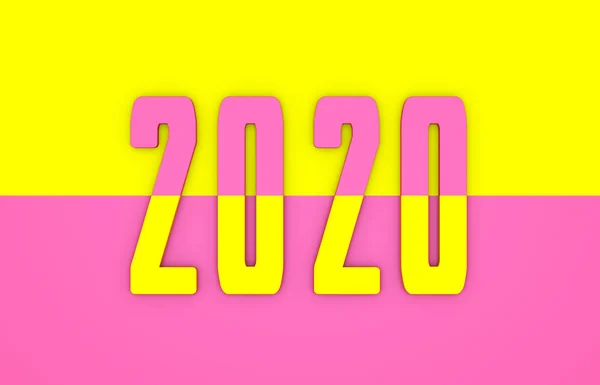 新的一年2020创意设计理念 呈现形象 — 图库照片