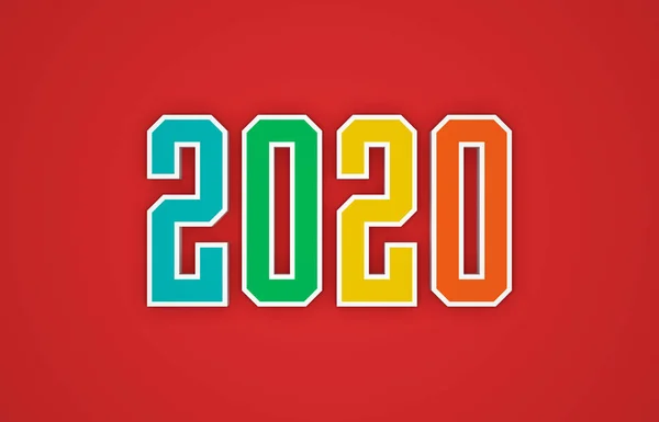 新的一年2020创意设计理念 呈现形象 — 图库照片