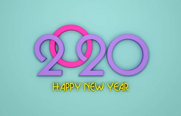 Yeni Yıl 2020 Yaratıcı Tasarım Konsepti Görüntü — Stok fotoğraf