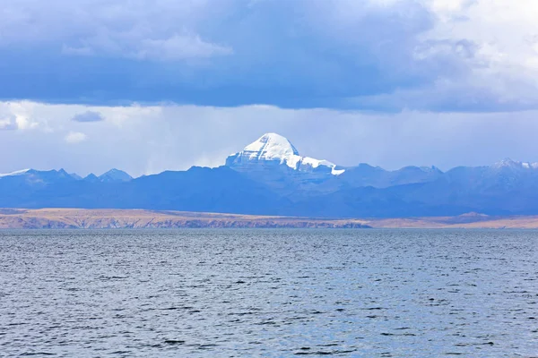 Překrásné Svaté Manasarovské Jezero Hora Kailash — Stock fotografie