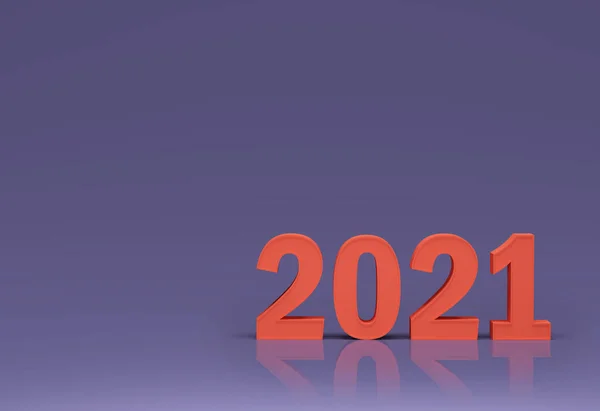 Nuovo Anno 2021 Creative Design Concept Immagine Resa — Foto Stock