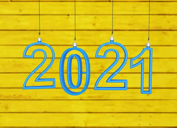 Nyår 2021 Creative Design Concept Rendered Image — Stockfoto