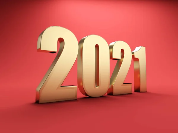 Nuovo Anno 2021 Creative Design Concept Immagine Resa — Foto Stock