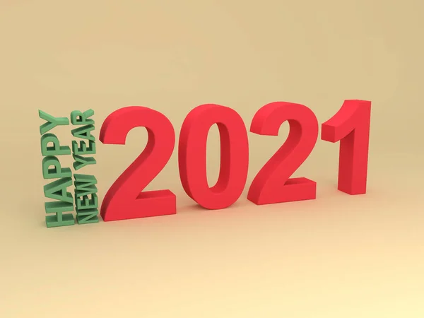 Nieuwjaar 2021 Creatief Ontwerpconcept Rendered Image — Stockfoto